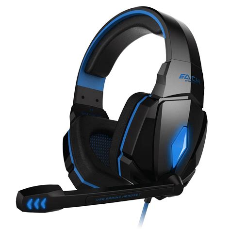 gaming headset surround stereo headband headphone usb  mm led  mic  pc ebay