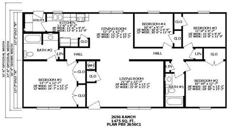 inspirational  bedroom ranch house plans  home plans design