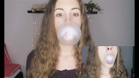 Chewing Gum And Blowing Bubbles Asmr Soft Spoken And Whispering Youtube
