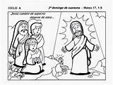 Cuaresma Transfiguracion Jesús Fichas Señor Projimo Ayudando Cada Catecismo sketch template
