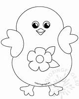 Easter Coloring Chick Flower Cartoon Happy Reddit Email Twitter sketch template