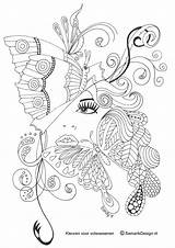 Vlinders Kleurplaat Quat Mariposas Graceful Papillon Gangster Hadas Volwassenen Kleuren Malvorlagen Erwachsene Adultos Pintura Riscos sketch template
