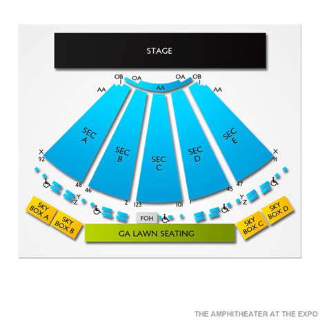 amphitheater   expo seating chart vivid seats