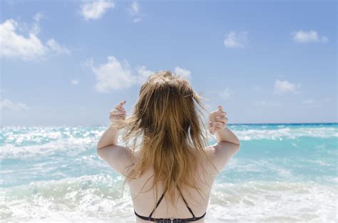 Wallpaper Sunlight Blonde Sea Long Hair Shore Sand Beach Arms