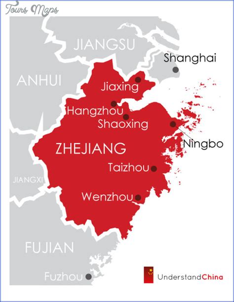 zhejiang map toursmapscom