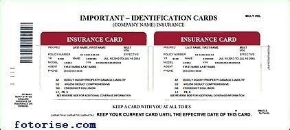 auto insurance card template solutionet org document car sample