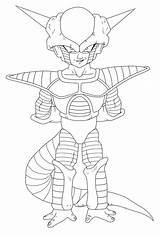 Frieza Coloring Pages Drawing Lineart Ball Form Dragon 1st Getdrawings Deviantart sketch template
