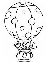 Luchtballon Ballonnen Ballonvaren Tekening Knutselpagina Vliegen Knutselen 1224 Kitty Voorbeeldsjabloon sketch template
