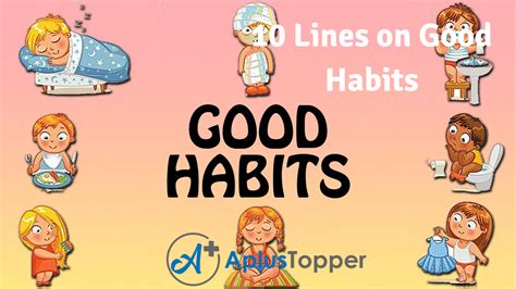 lines  good habits  students  children  english   topper