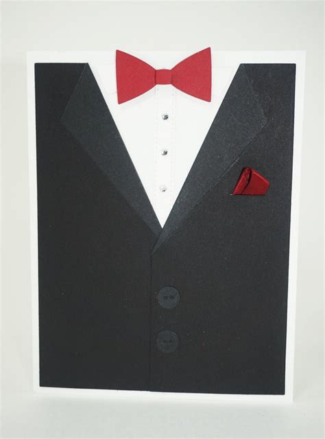 Suit And Tie Groom S Card Father S Day Card Tuxedo