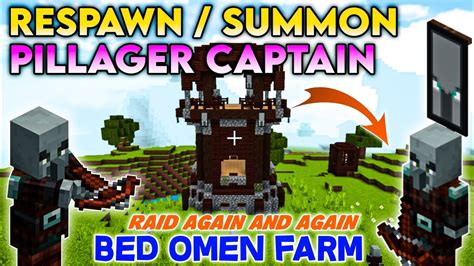 spawnsummon pillager captain  minecraft  bed omen farm
