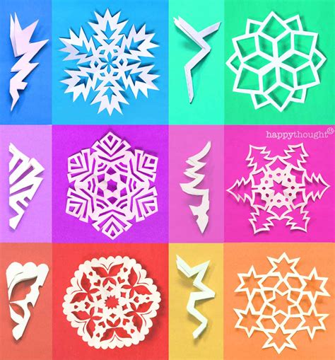 easy diy snowflake templates perfect decorations happythought