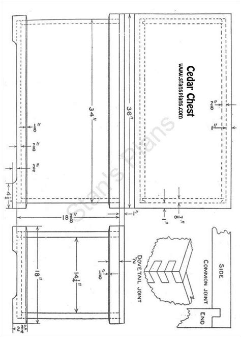 printable plans   cedar chest