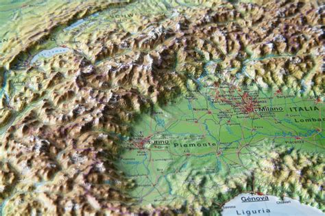 carte en relief des alpes cadeau pour grand perefr