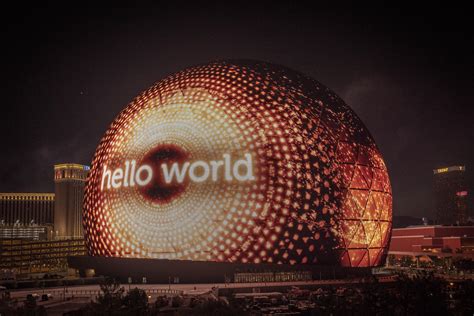 worlds largest spherical building    dazzling led display