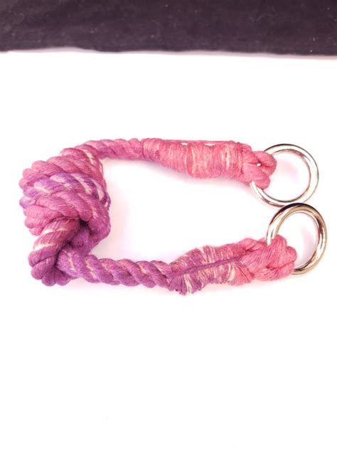 pink and purple rope bit gag 100 cotton rope bdsm gag etsy