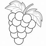 Grapes Bestcoloringpagesforkids sketch template