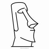 Moais Moai Hermoso Ultracoloringpages Isla Pascua Statues sketch template