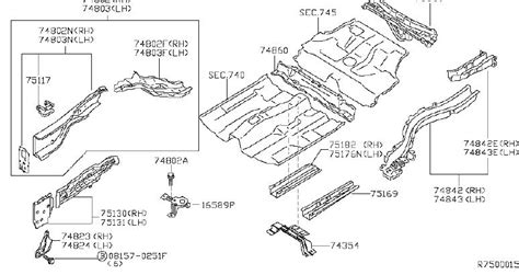 nissan altima floor side rail left rear member fitting cal