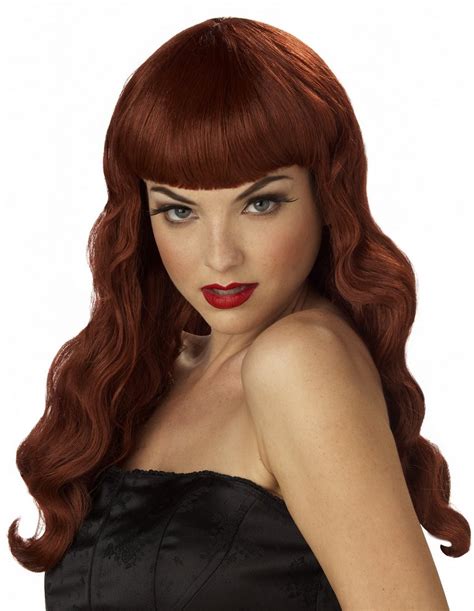 natural red pin up girl wig candy apple costumes 50 s costumes