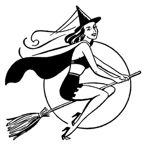 7 Beautiful Witch Drawing The Graphics Fairy
