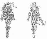 Diablo Armor Demon Hunter Pages Coloring Printable sketch template