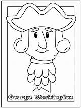 Coloring Pages Washington George Kids Pintables President Presidents sketch template