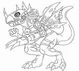 Greymon Digimon sketch template
