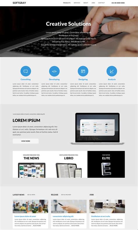 softgray simple website design concept simple website design