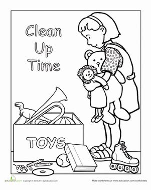 clean    preschool coloring pages manners preschool