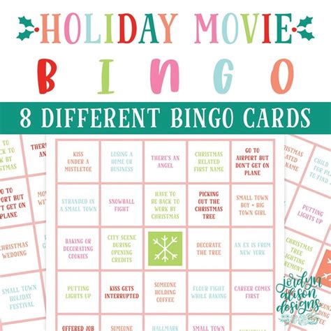 holiday  bingo cards christmas  bingo printable etsy