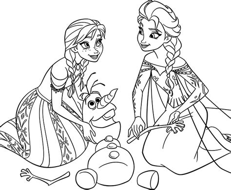 printable disney frozen coloring pages anna elsa olaf