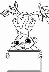 Coloring Monkey Pages Baby Sock Cute Zoo Monkeys Valentine Printable Zookeeper Hop Colouring Socks Color Getcolorings Kids Carton Egg Animal sketch template