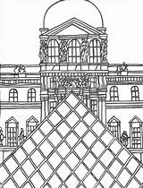 Louvre Coloriage Pyramide Coloriages Pyramid Imprimer Depuis sketch template