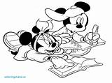 Minnie Mickey Pages Kissing Coloring Mouse Getcolorings Ki sketch template