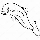 Dolphin Animales Marinos Zeedieren Kleurplaten Dolfijn Dolfijnen Schattige Zee Dolfinarium Salvajes Delphin sketch template