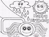 Spider Itsy Bitsy Coloring Birthday Party Nursery Rhyme Favor Pages Printable Activity Sheet Song Pdf Etsy Choose Board Activities Digital sketch template