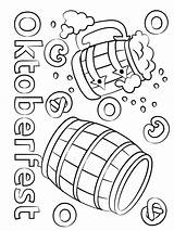Oktoberfest Beer Barrels Coloring Pages Printable Categories Barrel sketch template
