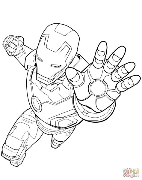 avengers iron man coloring page  printable coloring pages