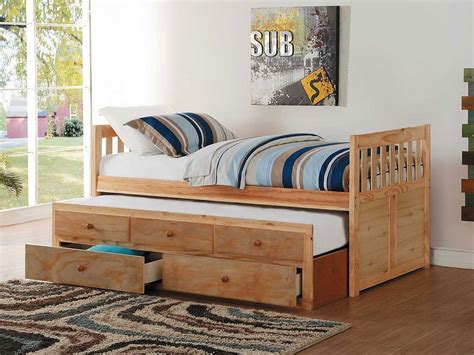 bartly twin trundle bed  storage drawers homelegance furniture cart
