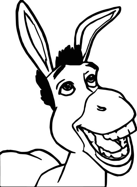 shrek donkey coloring page  getcoloringscom  printable