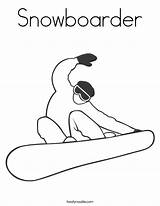 Coloring Snowboarder Snowboard Template Outline Built California Usa Twistynoodle Noodle Change sketch template