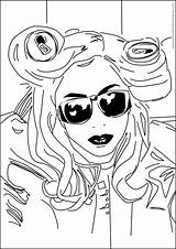 Gaga Lady Coloring Pages Celebrities Printable Color Sonic Printing Album Getcolorings Kb Drawing Drawings Clip Library Clipart Popular Print sketch template