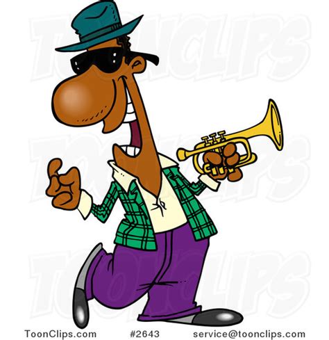 cartoon jazz musician   ron leishman