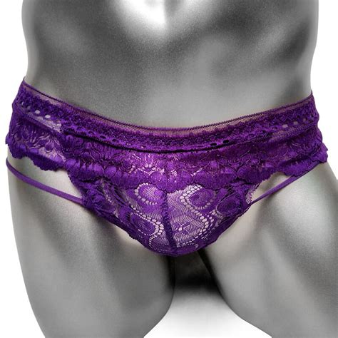 sexy sissy briefs lingerie panties wetlook floral lace ruffles mens gay