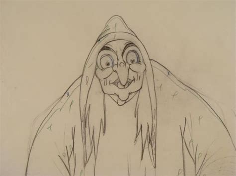 Original Disney Production Drawing Snow White Witch