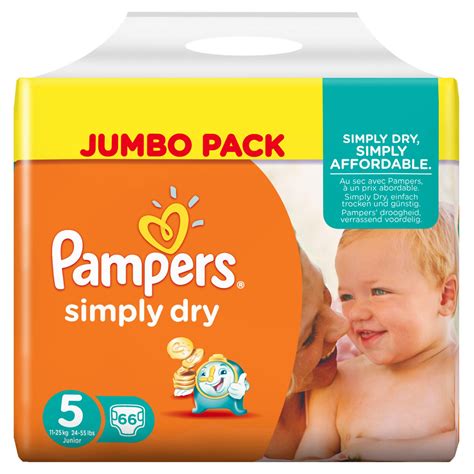 pampers simply dry size  junior  kg  nappies baby toddler iceland foods