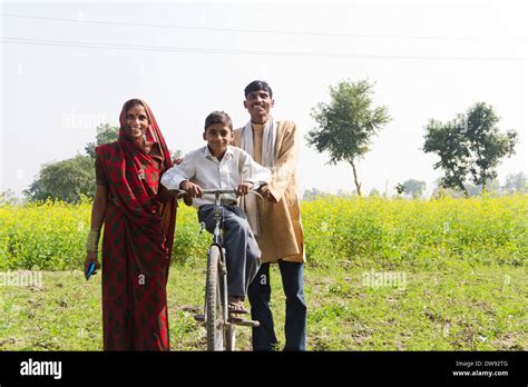 indian farmer standing  family stock photo alamy