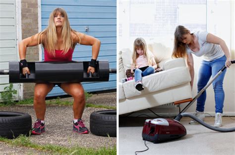 female weightlifter strongwoman mum can pull a car and