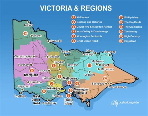 map  victoria victoria australias guide  printable map